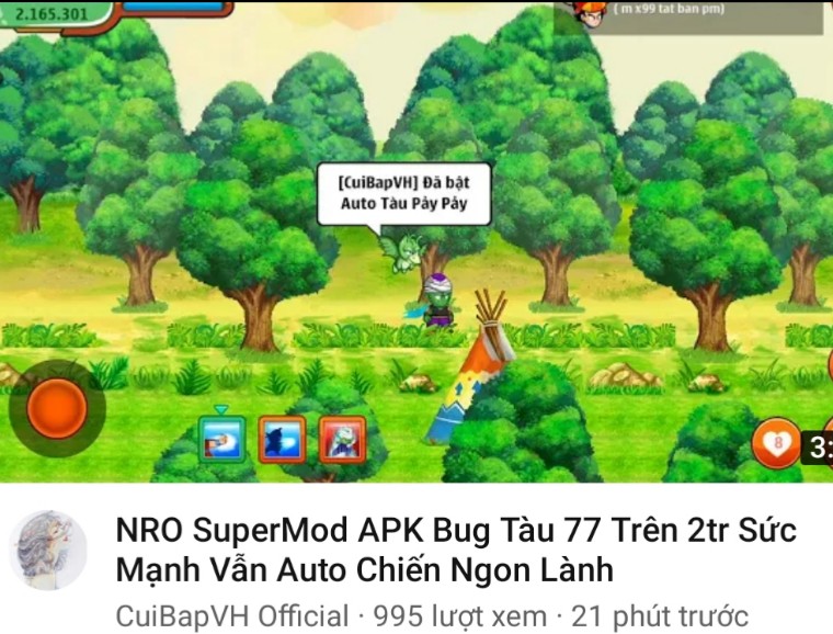 Chú Bé Rồng Online - Ngọc Rồng Online - Cuibapvh Mod 2Tr Sm Up Tau 77 Binh  Thường